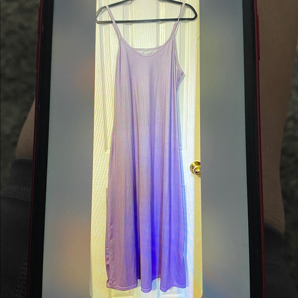 Purple Sleeveless Maxi Dress